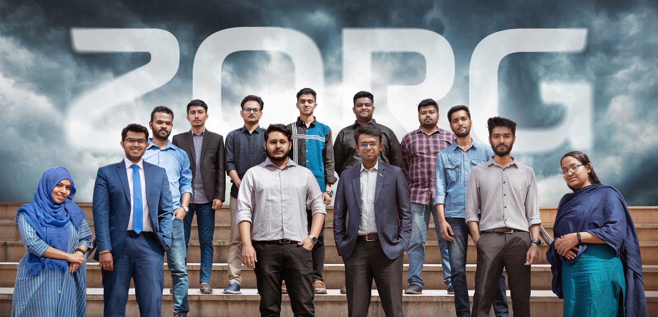 Team collaboration in modern office